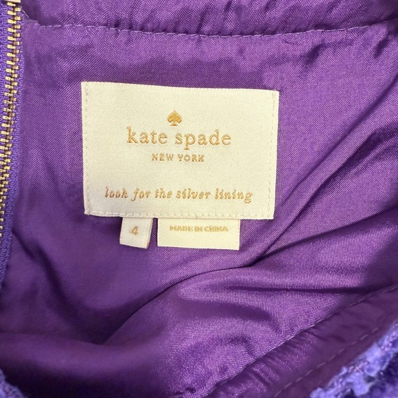 Kate Spade New York Purple Sleeveless Sheath Dress Size 4 - Picture 7 of 16